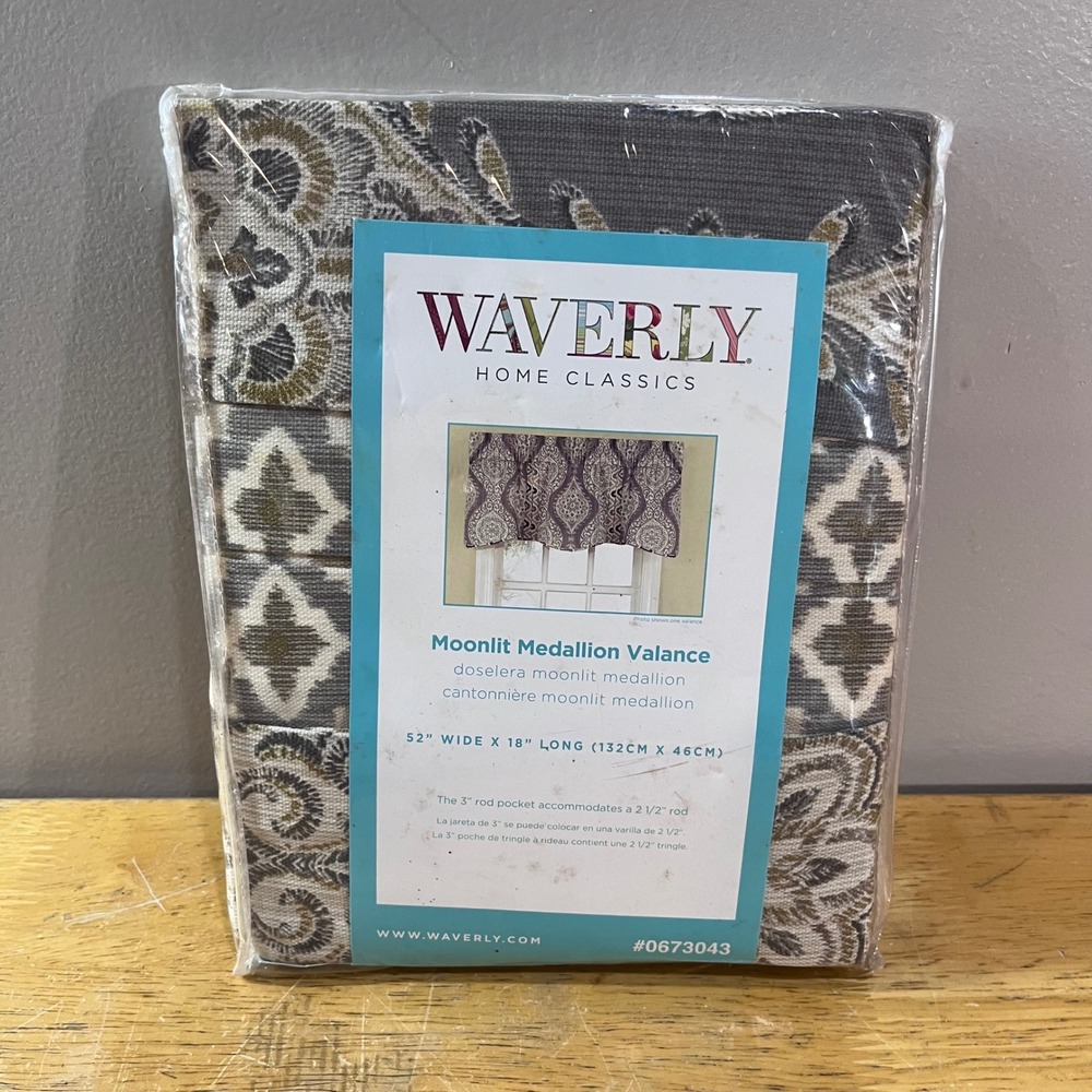 Waverly Moonlit Medallion Mineral Valance 52x18 Cotton Window Treatment 0673043
